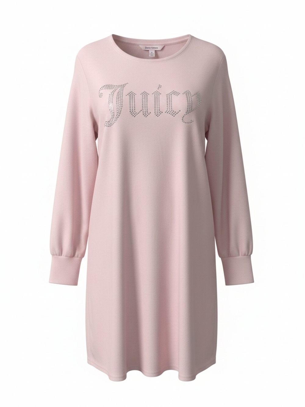 Juicy Couture Light Pink Rhinestone Logo Long Sleeve Sleep Dress